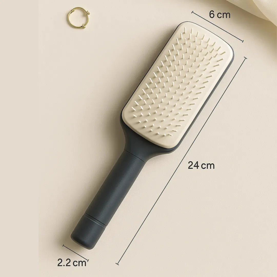 Blooméa™ HairLift – Self-Cleaning Rotating & Anti-Static Detangling Comb